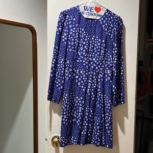 H&M size 4 floral blue dress